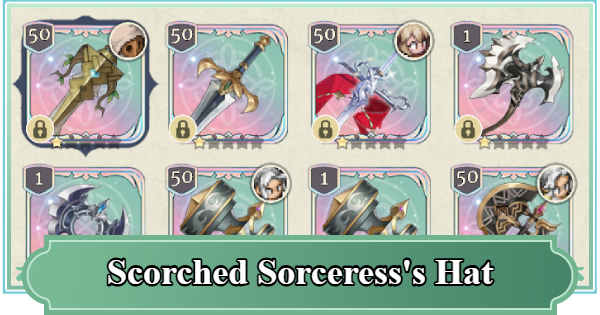 SoC | Scorched Sorceress's Hat - Rating & Skill Effect | Sword of Convallaria - GameWith