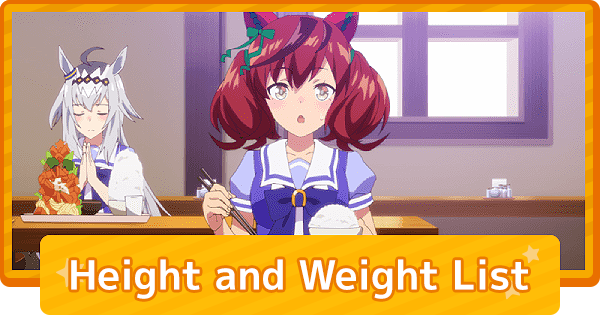Height and Weight List