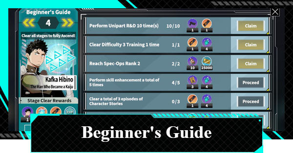 Beginner's Guide | Kaiju No. 8 The Game - GameWith