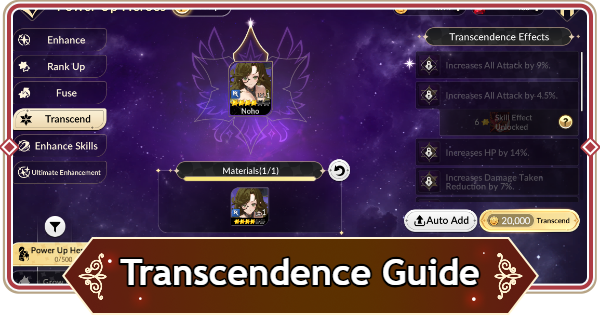 Transcendence Guide & How to Transcend Heroes