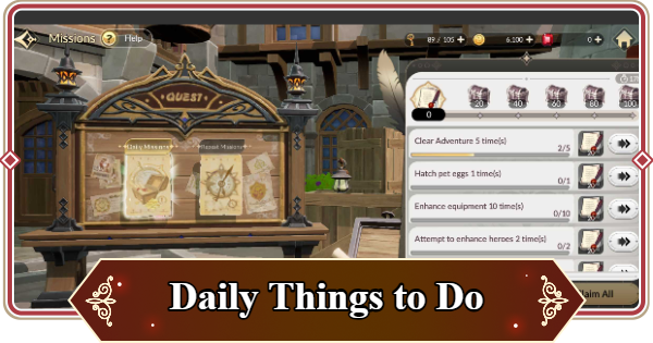 Daily Things to Do