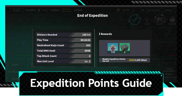 Expedition Points Guide - How to Obtain and Exchange | Kaiju No. 8 The Game - GameWith
