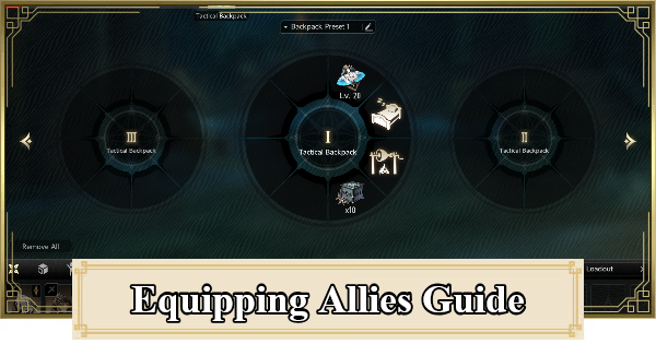 How To Equip Allies - Party Guide