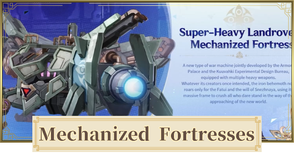 Genshin Impact | Super-Heavy Landrover: Mechanized Fortresses Location & Drops - GameWith