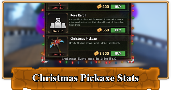 The Forge | Christmas Pickaxe Stats and Location - GameWith