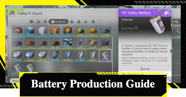 Battery Production Guide | Arknights: Endfield - GameWith