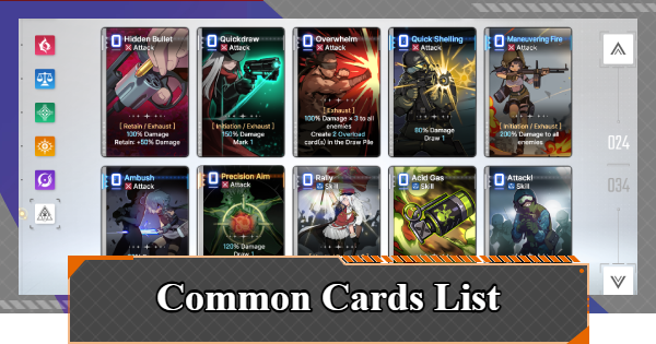 Chaos Zero Nightmare | Common Cards List | CZN - GameWith