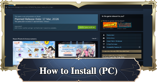 7DS Origin | How to Install on PC (Steam / Google Play Games) | The Seven Deadly Sins: Origin - GameWith