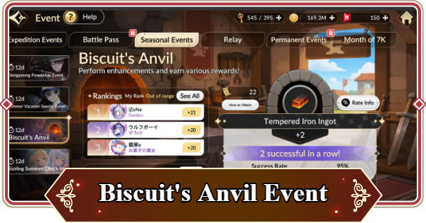 Seven Knights Rebirth | Biscuit's Anvil Event - GameWith