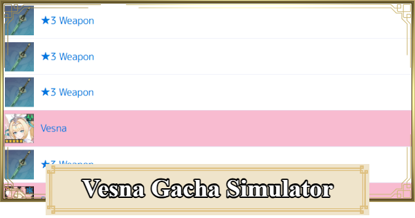 Genshin Impact | Gacha Simulator for Vesna Banner - GameWith