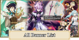 All Banner List (December 2025) Character & Weapon Banner