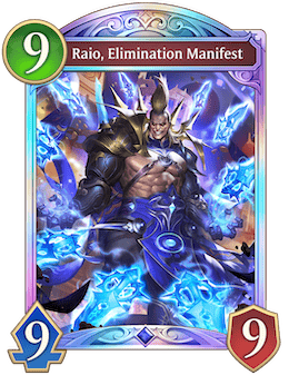Raio, Elimination Manifest