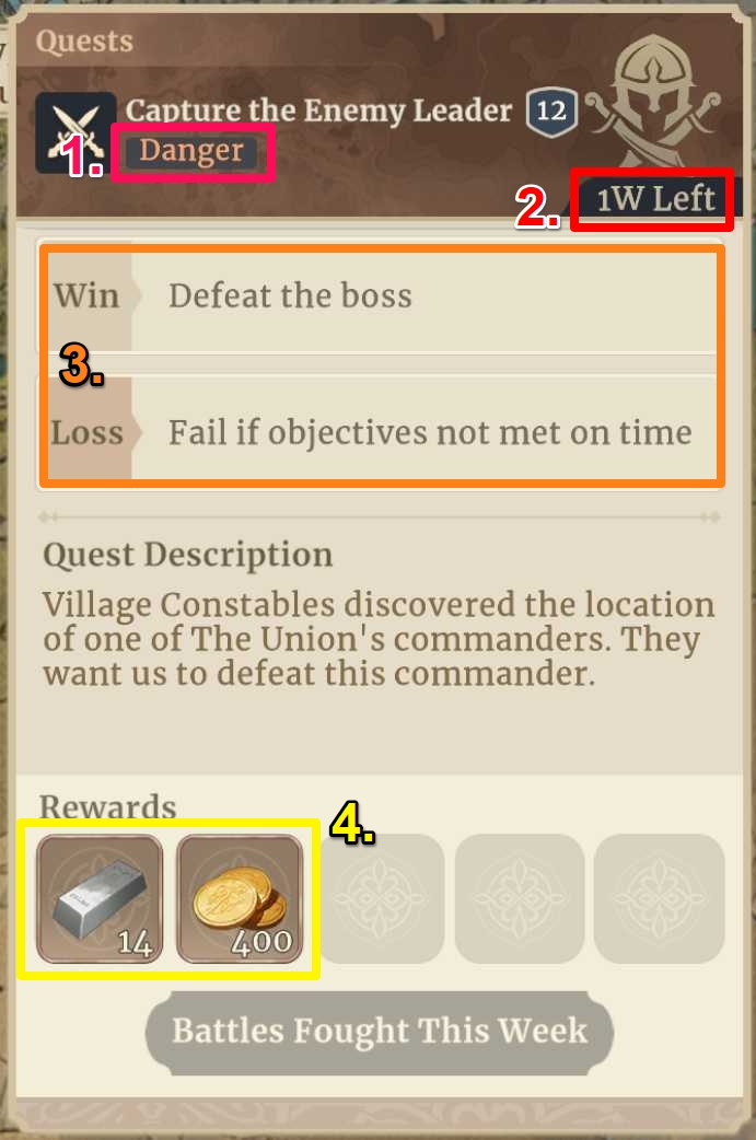 Sword of Convallaria (SoC) - Quest Details