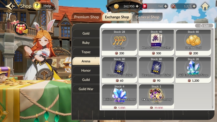 Items in Arena