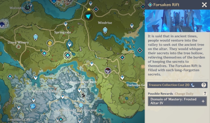 Forsaken Rift Location