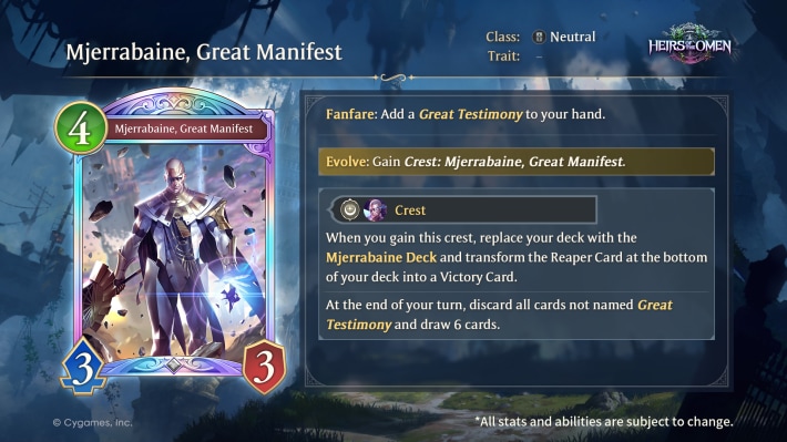 Mjerrabaine Great Manifest Card Overview