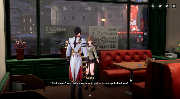 NTE Adler Talking to Kesha at 9C Coffee