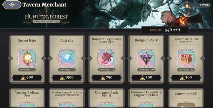 Sword of Convallaria (SoC) - Tavern Merchant