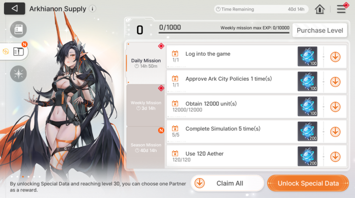 Chaos Zero Nightmare Arkhiannon Supply