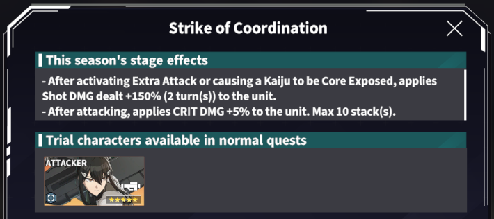 Kaiju No. 8 The Game Strike of Coordination Stage Effects