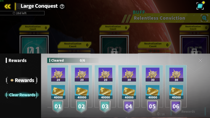 Kaiju No. 8 The game Large Conquest Star Rewards