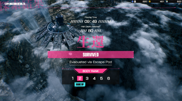 Body Rank Increases by 1 per Survival