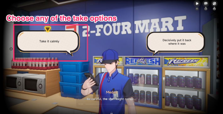 Choose the Take Option