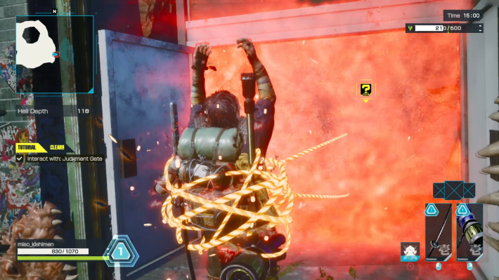 Let It Die Inferno Judgement Gates still work even when over the weight limit