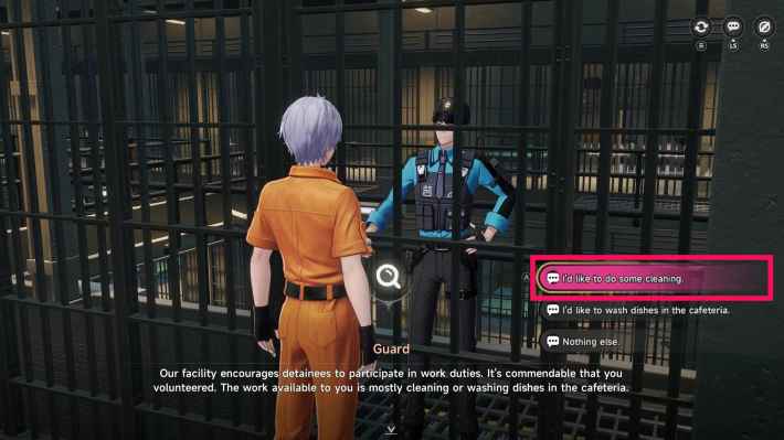 NTE Talk to a Guard for Cleaning Duty