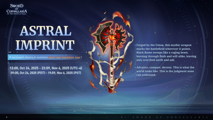 Sword of Convallaria (SoC) - Surtr the Darkfire Axe