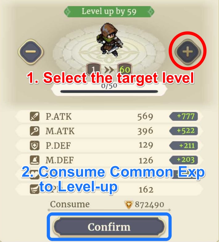 Sword of Convallaria (SoC) - Character Leveling