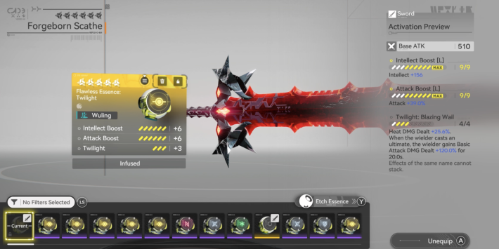 Obtain & Equip Essence From Energy Alluvium