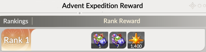 Advent Expedition Rank Reward