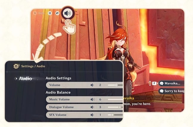 Audio Settings Shortcut