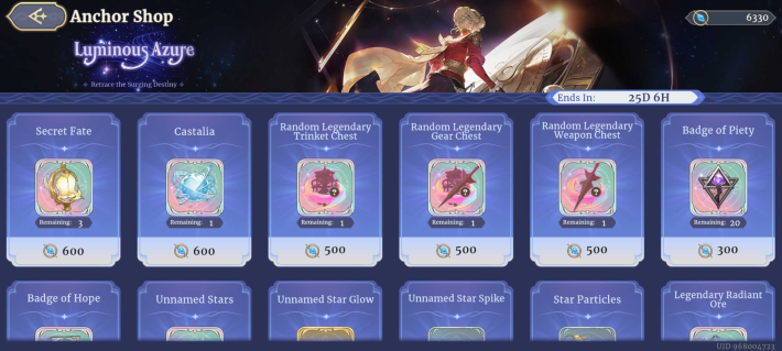 Sword of Convallaria (SoC) - Anchor Shop