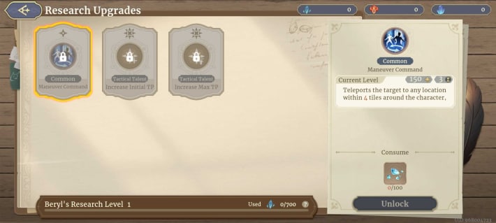 Sword of Convallaria (SoC) - Research Upgrades