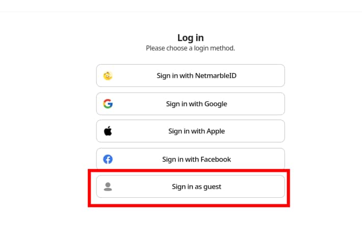 login guest