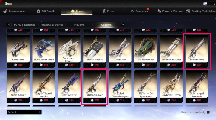 Duet Night Abyss Weapon Shop