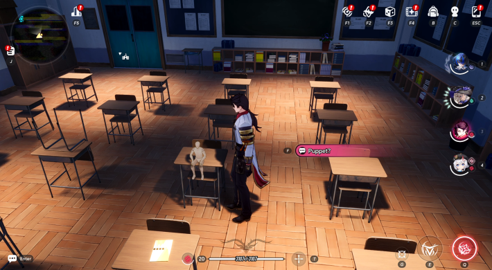 NTE A Puppet Sitting on a Students Desk