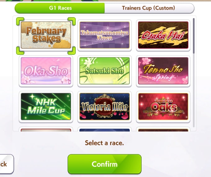 Select a Race to Enter