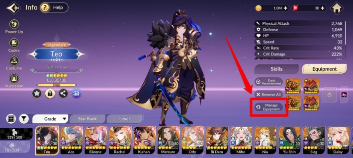 Seven Knights Re:BIRTH (7K Rebirth) - Access Equipment Presets