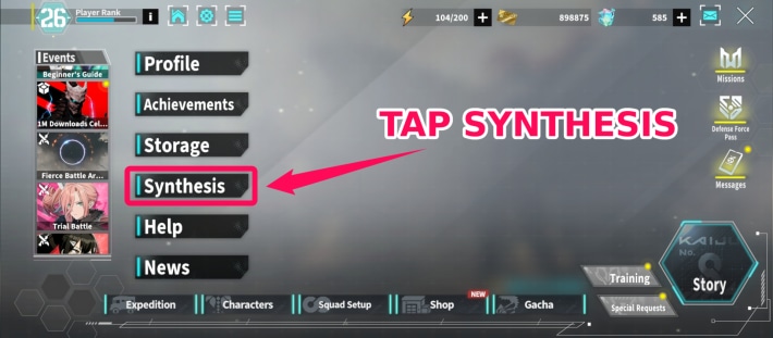 Kaiju No. 8 Synthesis Button