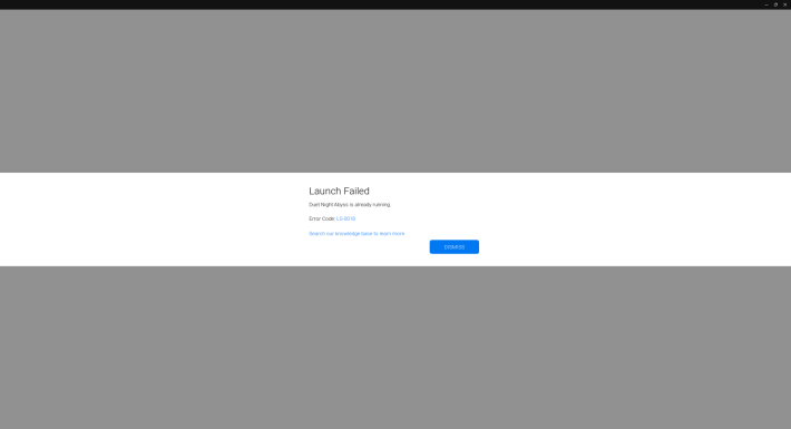 launch failed