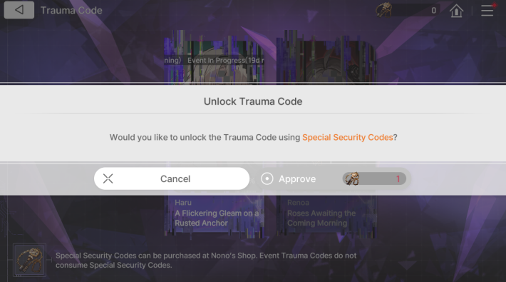 Trauma Code Event Special Security Codes