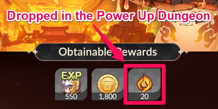 Rank Up Materials from Power Up Dungeon