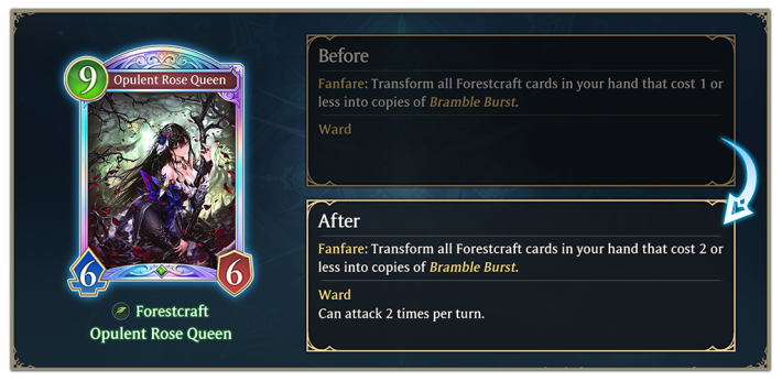Shadowverse Worlds Beyond Opulent Rose Queen Changes