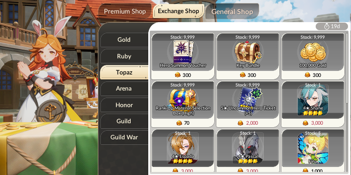 Shop Guide - Topaz Best Items to Get & Purchase Priority