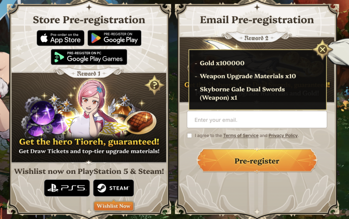 Pre-Register Through Official Sites