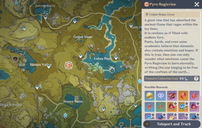 Pyro Regisvine Location