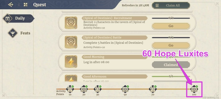 Sword of Convallaria (SoC) - Daily Quests